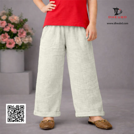 Girls Premium Trouser - Light Olive Green Color